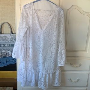 White Lilly Pulitzer lace coverup